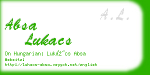 absa lukacs business card
